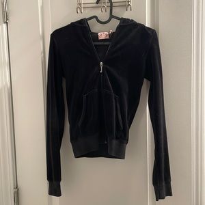 Juicy Couture Black Velour track jacket.